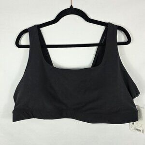 Athleta Exhale Bra Size 3X D-DD Black Low Impact Breathable Soft NEW